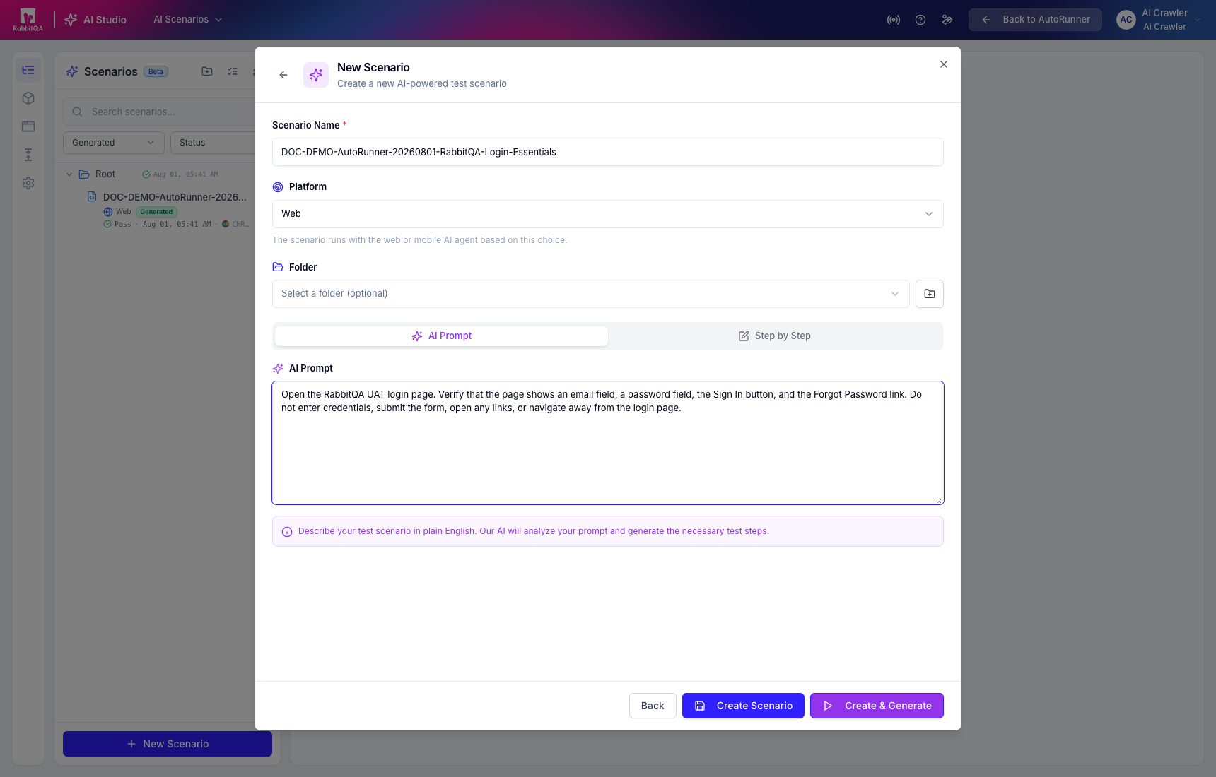 Bounded AI scenario prompt