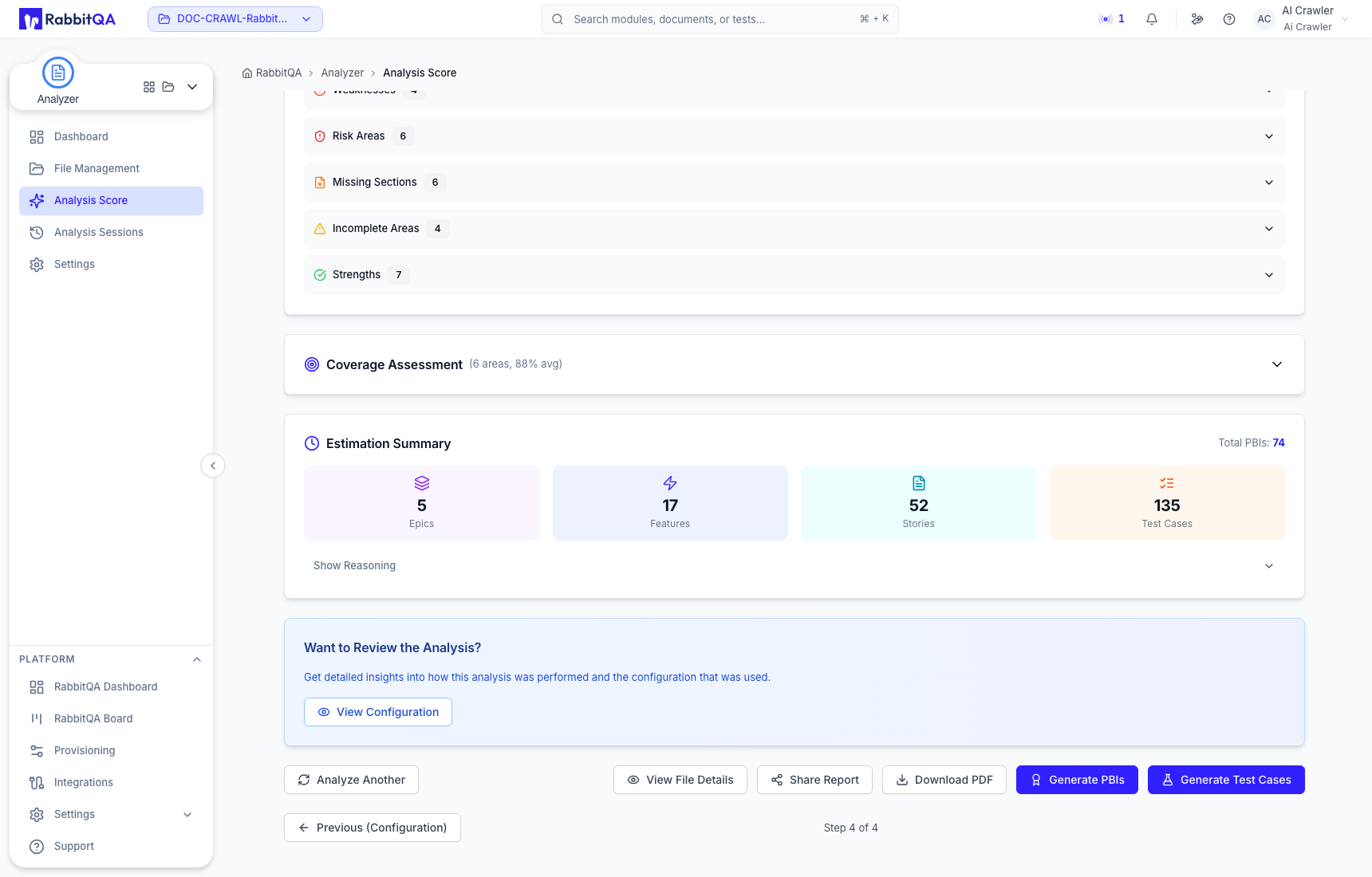 Completed-result actions