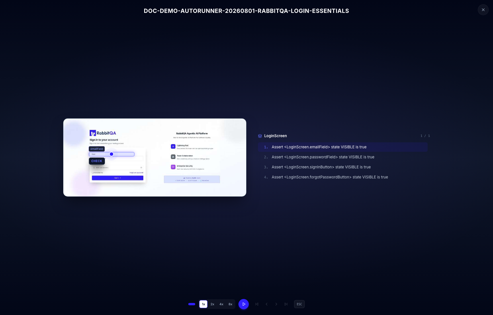 Visual script timeline