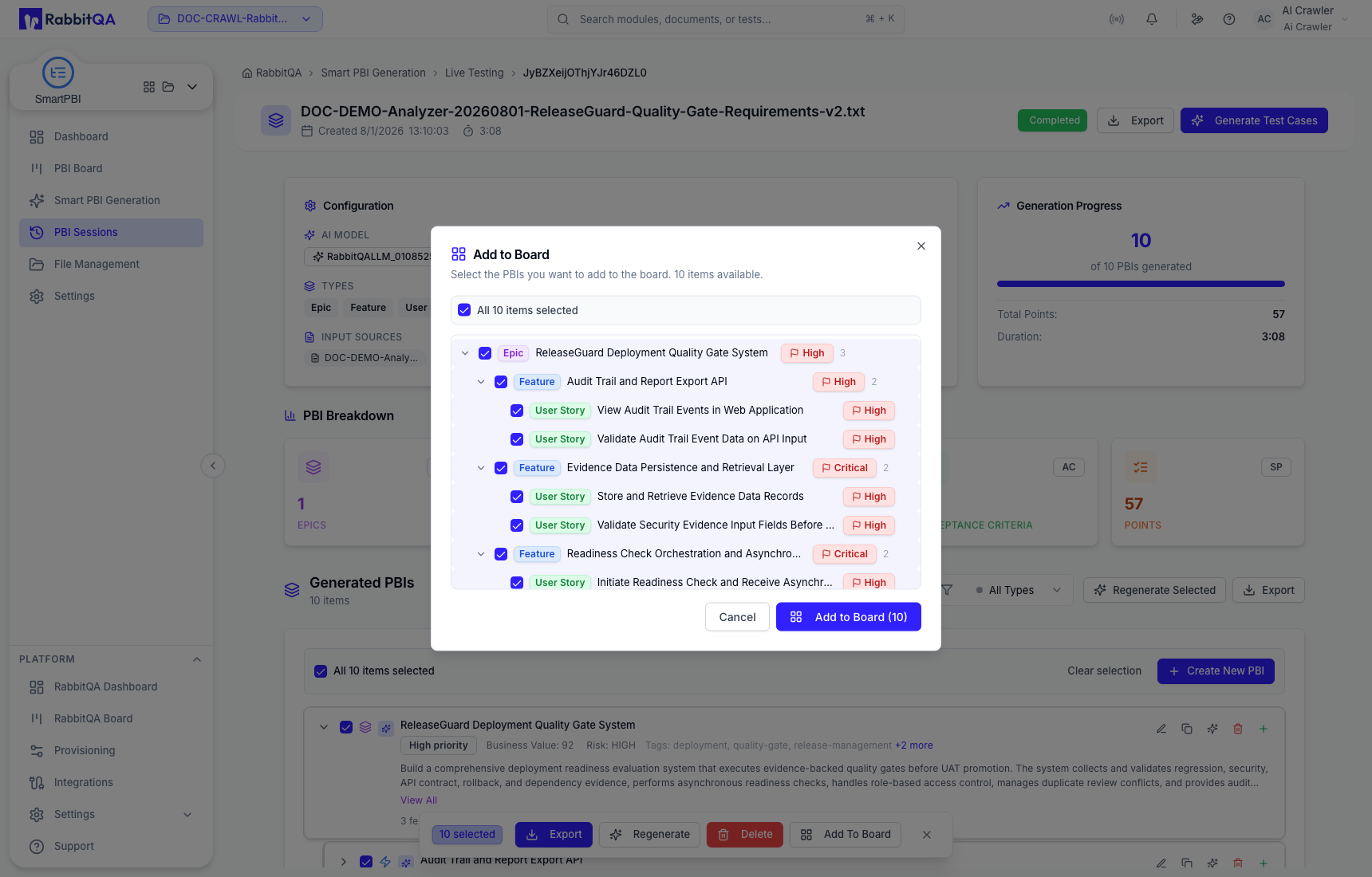 Hierarchy transfer confirmation