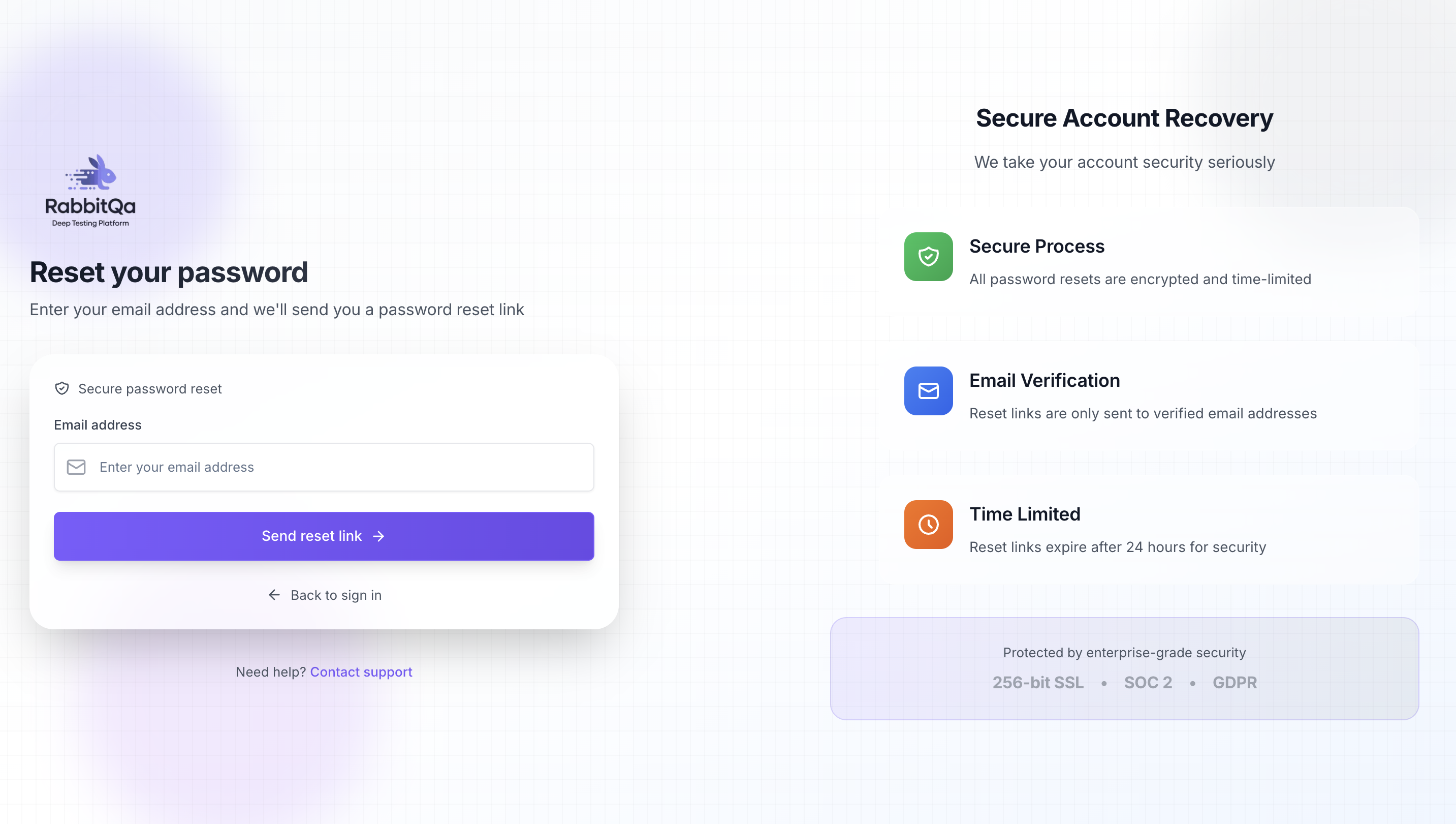 Forgot Password Screenshot