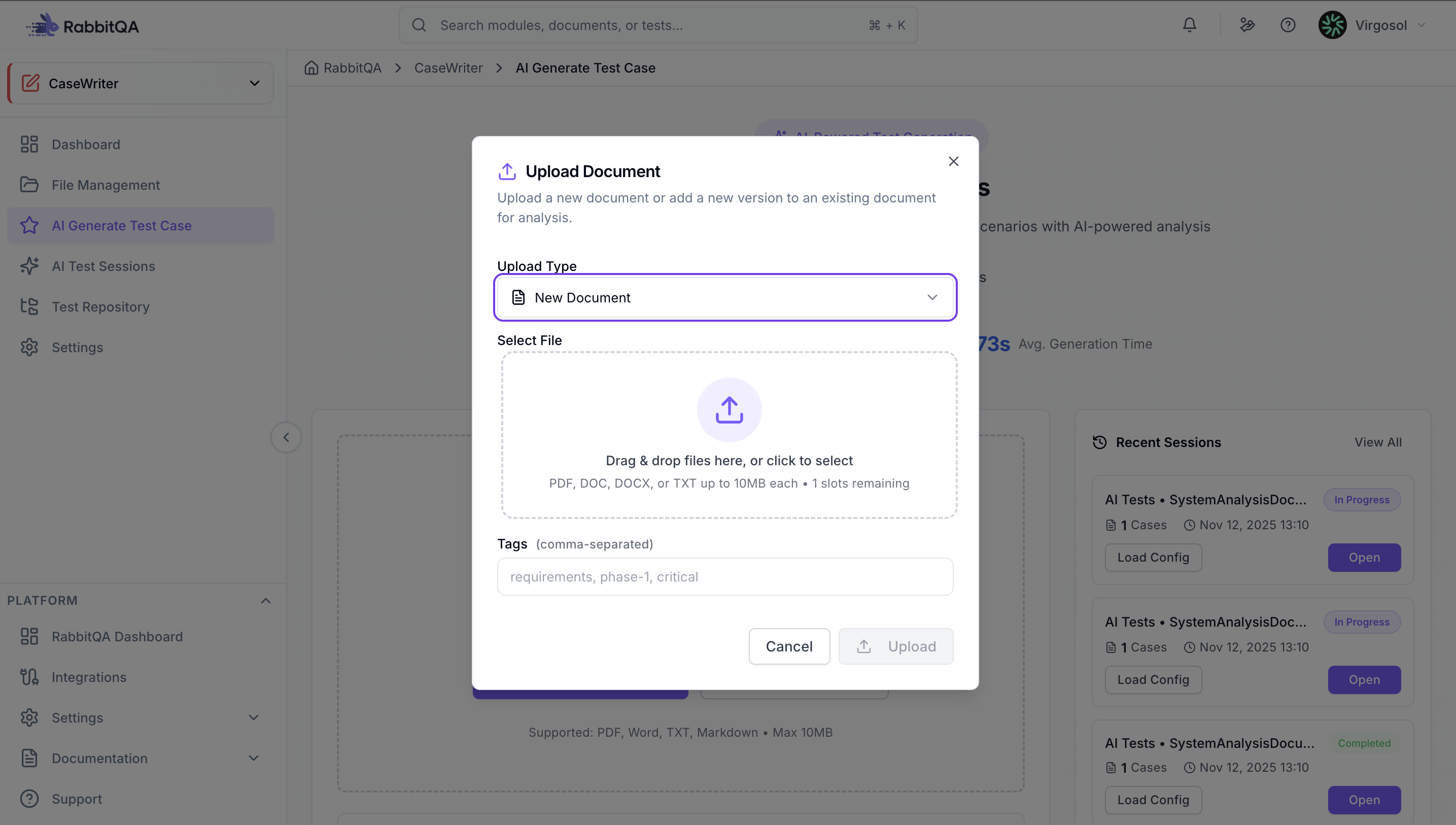 AI Test Case Generator