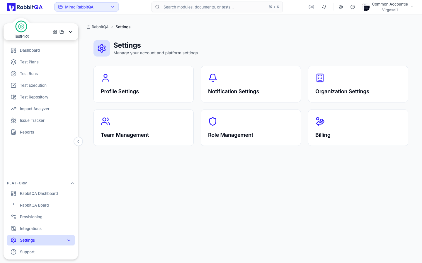 Configure Platform Settings