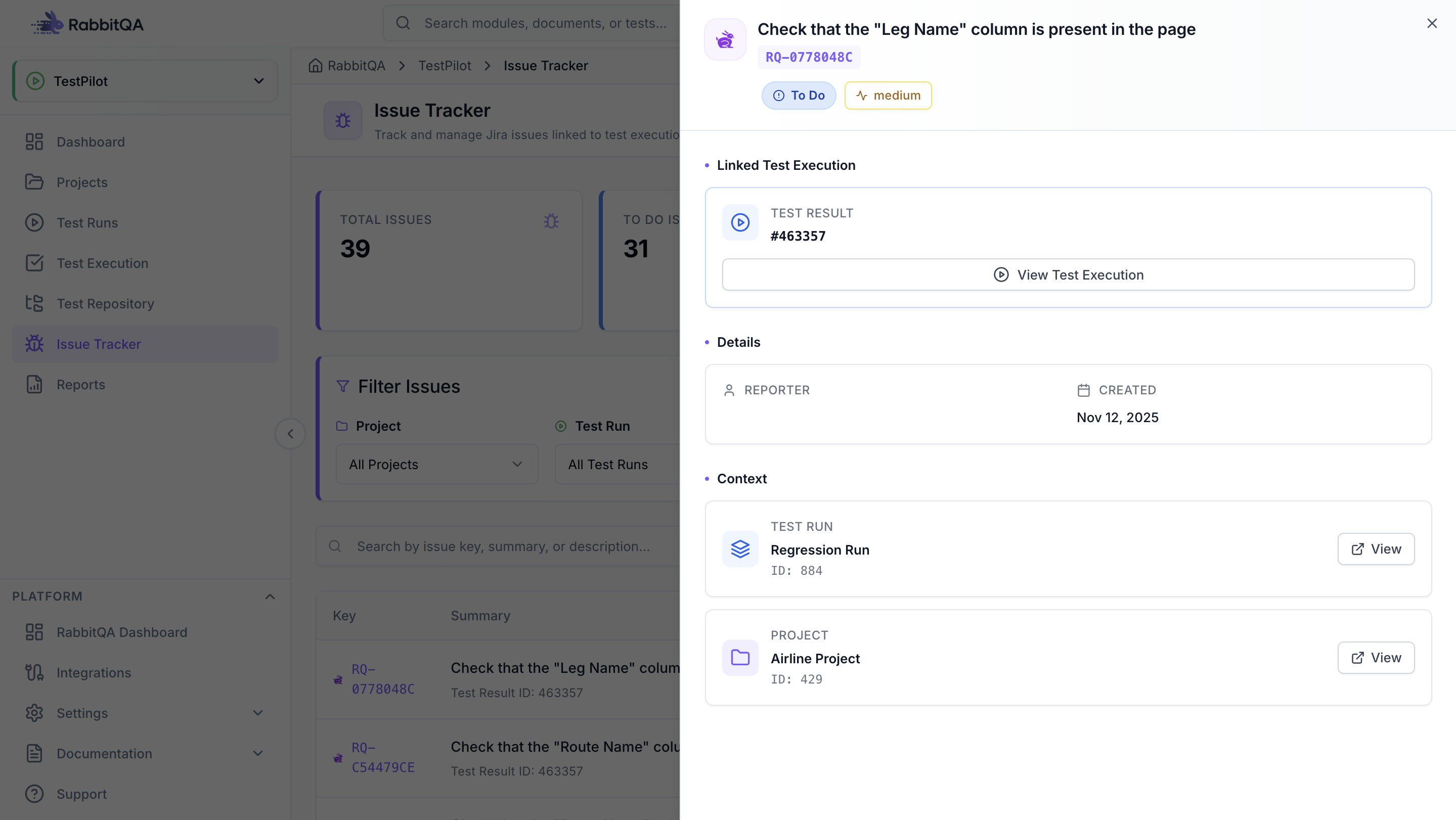 Issue Tracker Details